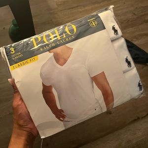 Mens v neck polo t shirt classic fit size2x